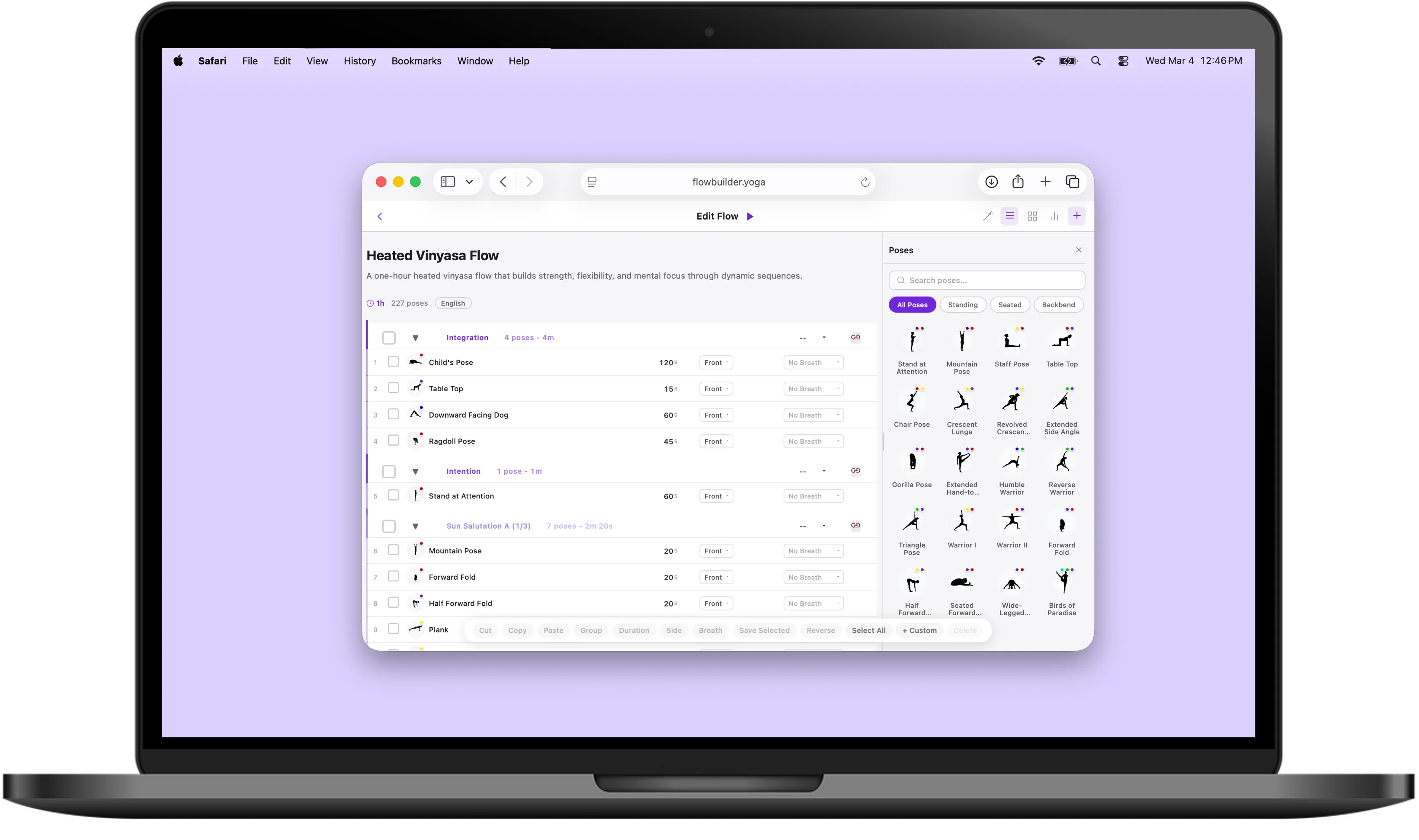 Flow Builder web app on MacBook