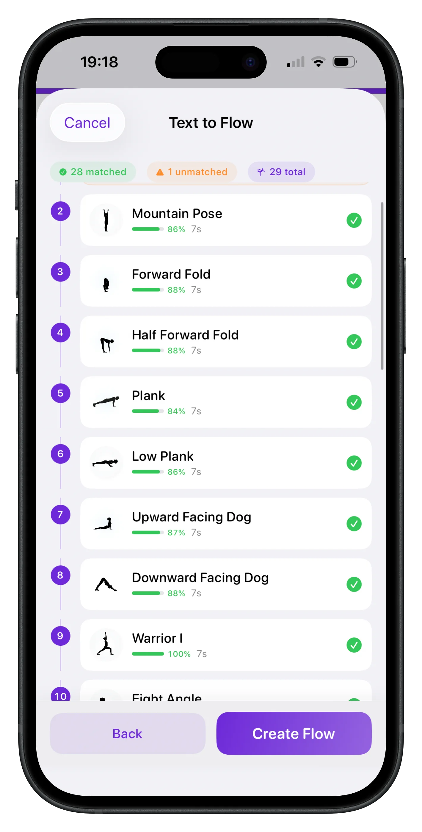 Text to Flow results