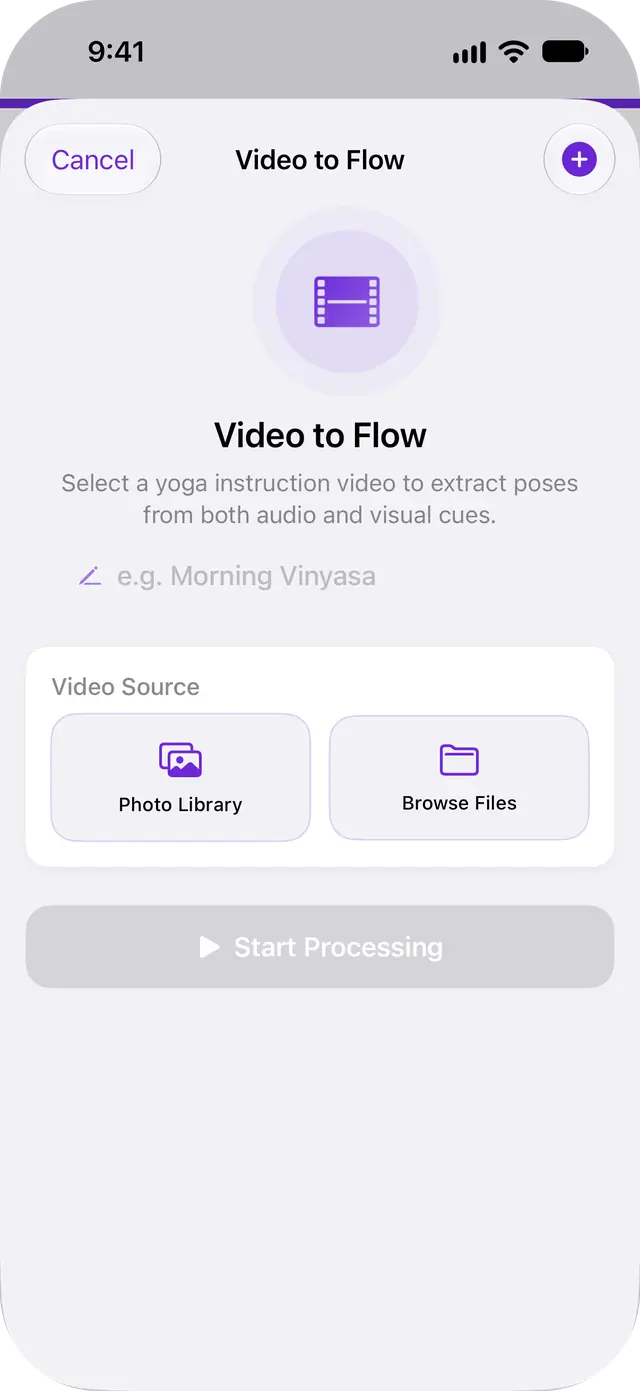 Video to Flow: pick a yoga video to extract its poses