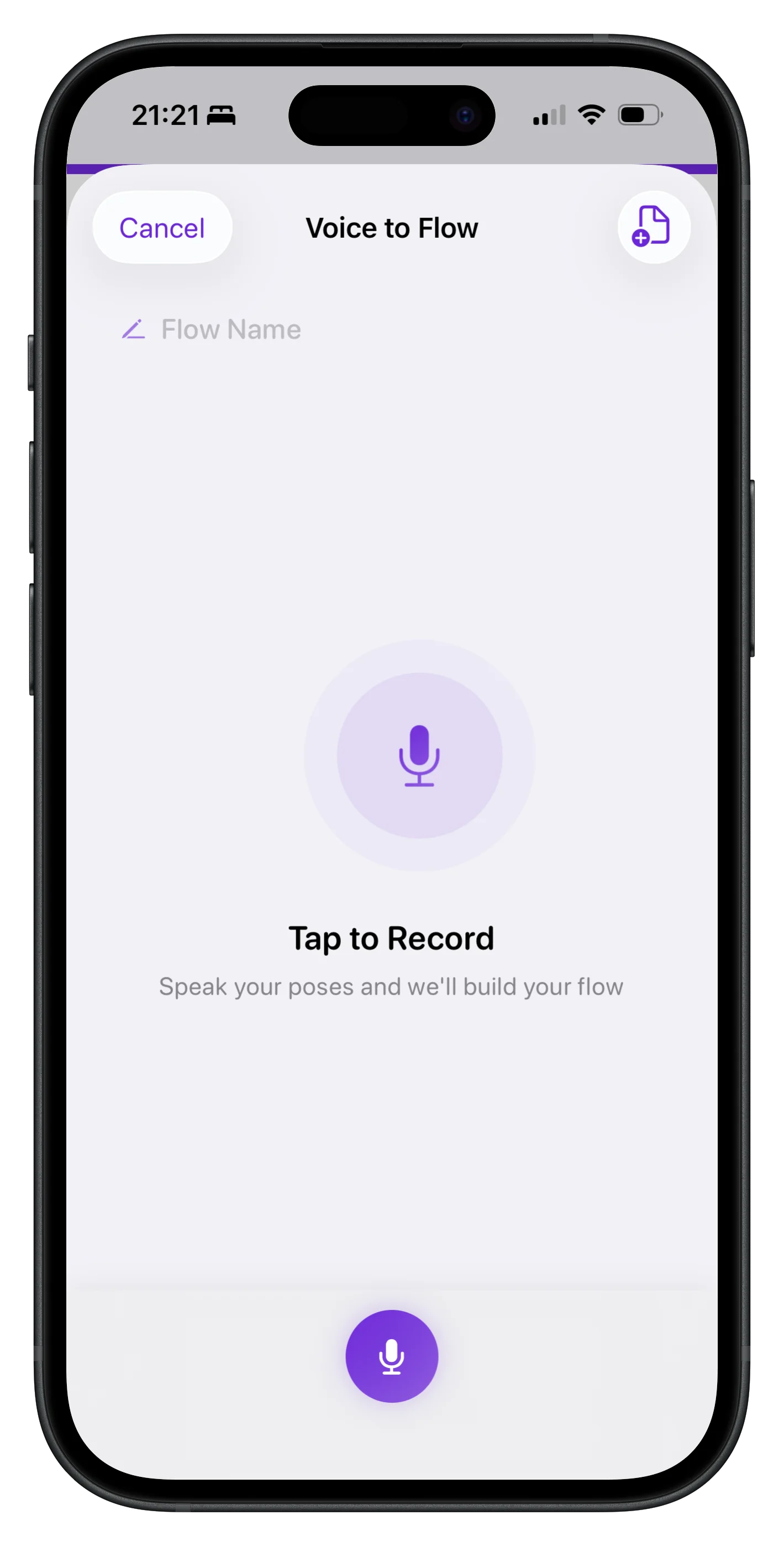 Voice to Flow recording